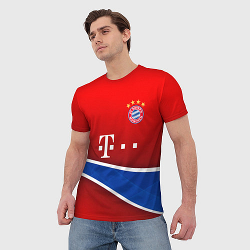 Мужская футболка Bayern munchen sport / 3D-принт – фото 3