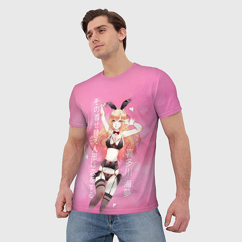 Мужская футболка Марин в костюме кролика / 3D-принт – фото 3