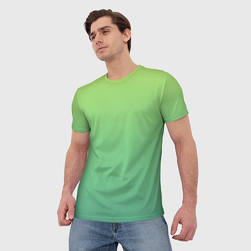 Мужская футболка Shades of Green GRADIENT / 3D-принт – фото 3