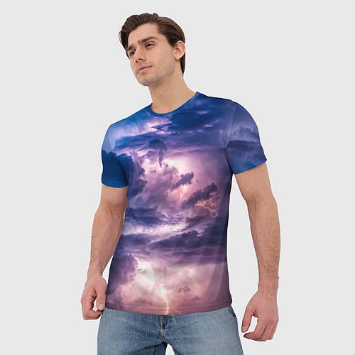 Мужская футболка Stormy sky / 3D-принт – фото 3