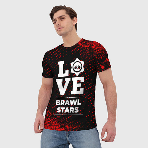 Мужская футболка Brawl Stars Love Классика / 3D-принт – фото 3