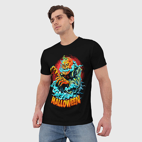 Мужская футболка HALLOWEEN HOLIDAY / 3D-принт – фото 3