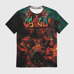 Футболка мужская DIGITAL ART CS GO ДЕВУШКА ПРЯМОУГОЛЬНИКИ, цвет: 3D-принт