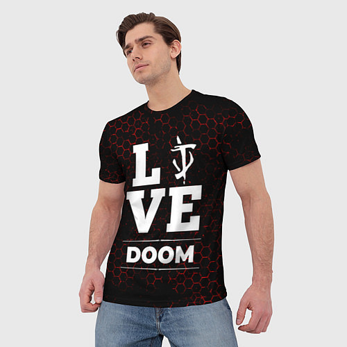 Мужская футболка Doom Love Классика / 3D-принт – фото 3