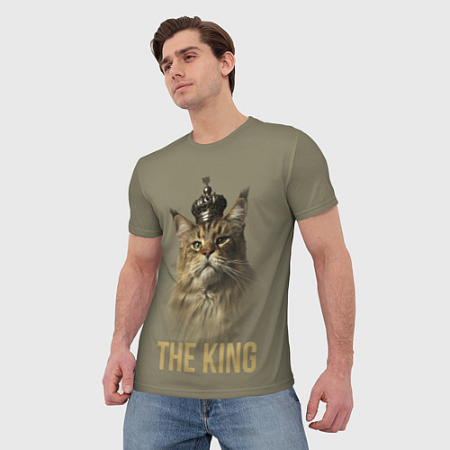 Мужская футболка Король котов Мейн-кун / 3D-принт – фото 3