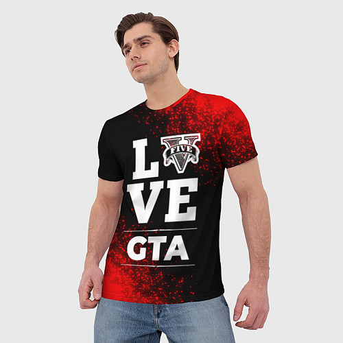 Мужская футболка GTA Love Классика / 3D-принт – фото 3