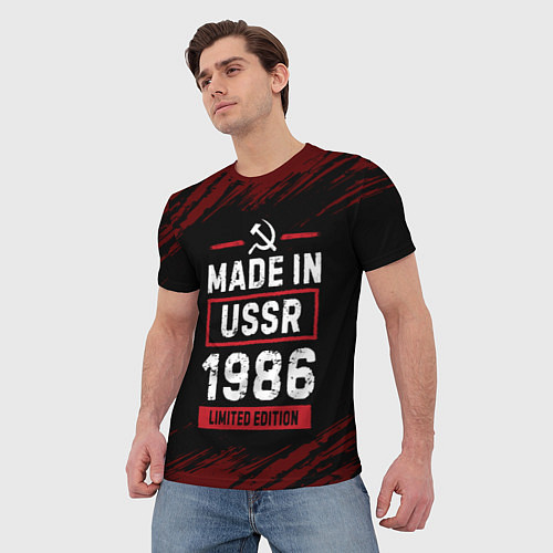 Мужская футболка Made In USSR 1986 Limited Edition / 3D-принт – фото 3
