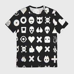 Футболка мужская Белые картинки, цвет: 3D-принт