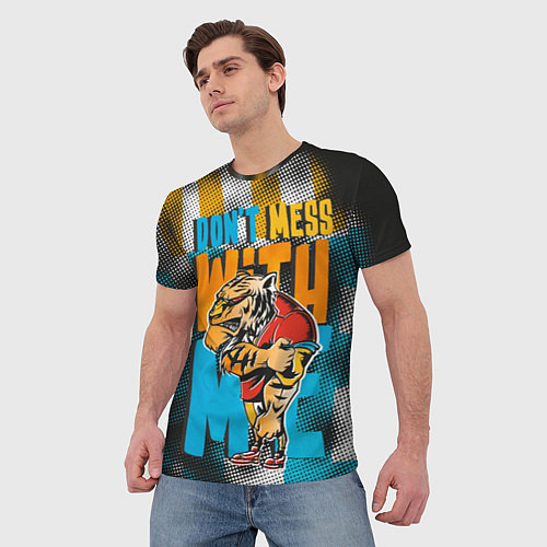 Мужская футболка Не буди во мне тигра / 3D-принт – фото 3