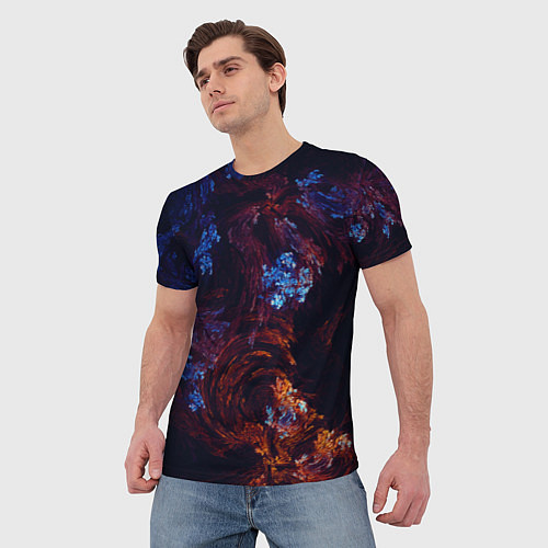 Мужская футболка Синие и Красные Коралловые Рифы / 3D-принт – фото 3