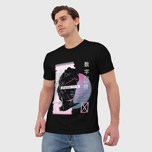 Мужская футболка Digital Love / 3D-принт – фото 3