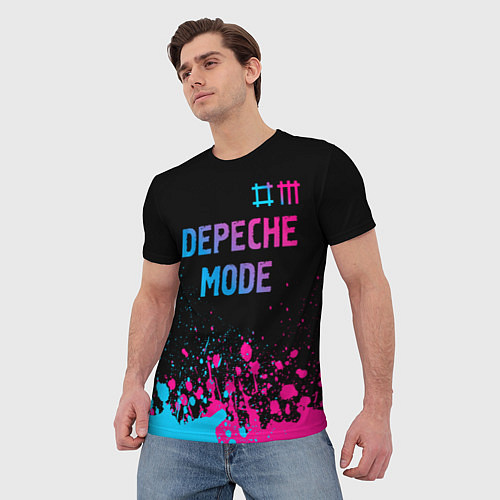 Мужская футболка Depeche Mode Neon Gradient / 3D-принт – фото 3