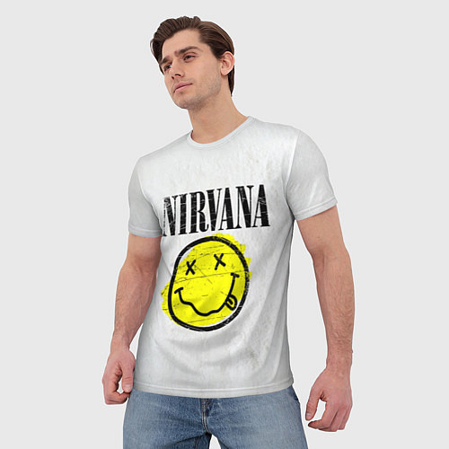 Мужская футболка Nirvana логотип гранж / 3D-принт – фото 3