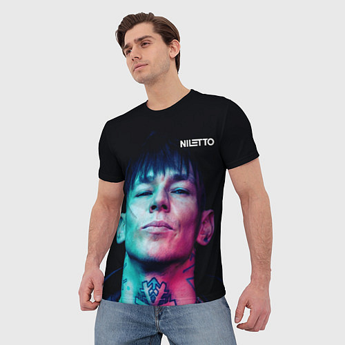 Мужская футболка Нилетто - модная музыка / 3D-принт – фото 3
