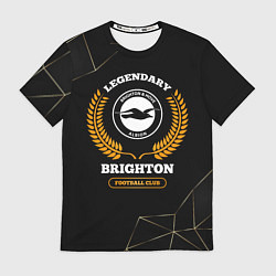 Футболка мужская Лого Brighton и надпись Legendary Football Club на, цвет: 3D-принт