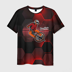 Футболка мужская Велосипедист - экстрим, цвет: 3D-принт