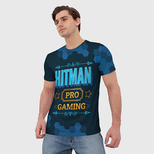 Мужская футболка Игра Hitman: PRO Gaming / 3D-принт – фото 3