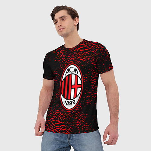 Мужская футболка Ac milan фк милан logo / 3D-принт – фото 3