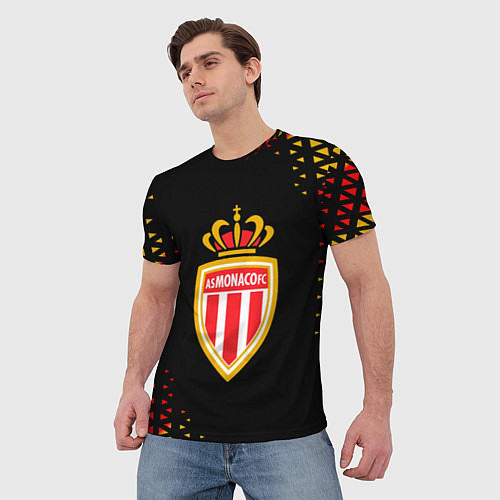 Мужская футболка Monaco абстракция / 3D-принт – фото 3