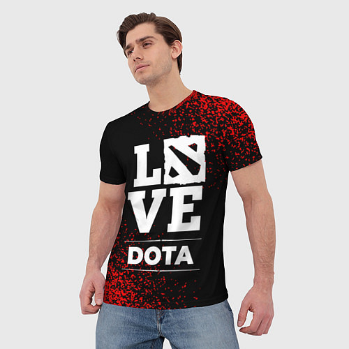 Мужская футболка Dota Love Классика / 3D-принт – фото 3