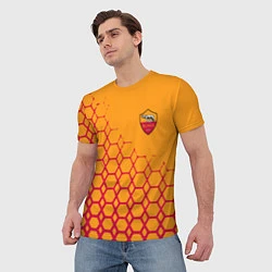 Футболка мужская Рома соты, цвет: 3D-принт — фото 2