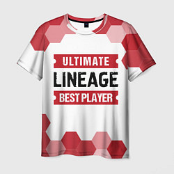 Футболка мужская Lineage: красные таблички Best Player и Ultimate, цвет: 3D-принт