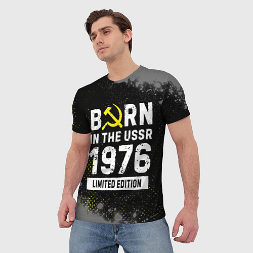 Мужская футболка Born In The USSR 1976 year Limited Edition / 3D-принт – фото 3