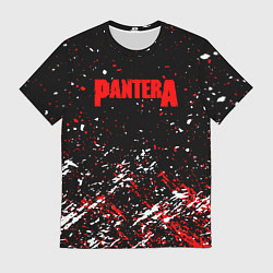 Футболка мужская Pantera пантера брызги красок, цвет: 3D-принт