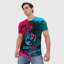 Футболка мужская Scorpions Neon Gradient, цвет: 3D-принт — фото 2