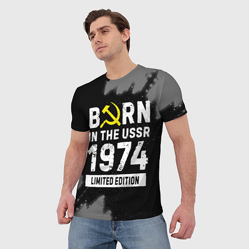 Мужская футболка Born In The USSR 1974 year Limited Edition / 3D-принт – фото 3