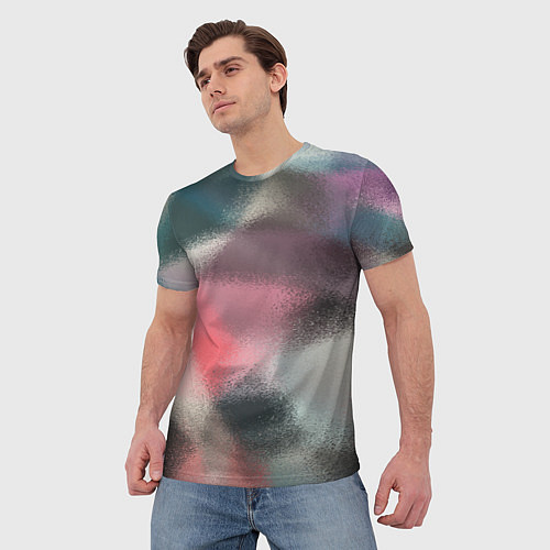 Мужская футболка Современный разноцветный абстрактный узор / 3D-принт – фото 3