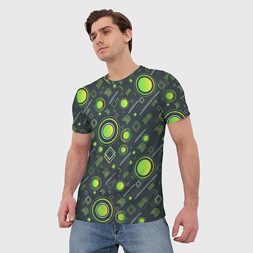 Мужская футболка Движение Геометрических Фигур / 3D-принт – фото 3