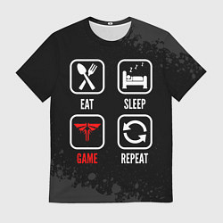Футболка мужская Eat, Sleep, The Last Of Us, Repeat, цвет: 3D-принт