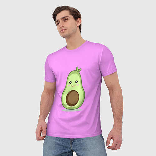 Мужская футболка Авокадо милашка / 3D-принт – фото 3