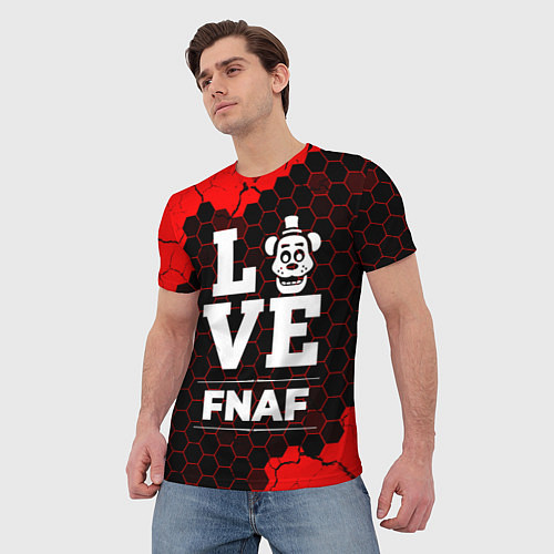 Мужская футболка FNAF Love Классика / 3D-принт – фото 3