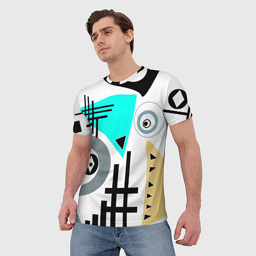 Мужская футболка Абстрактный современный дизайн / 3D-принт – фото 3