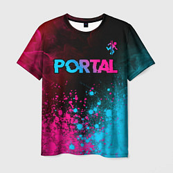 Футболка мужская Portal Neon Gradient, цвет: 3D-принт