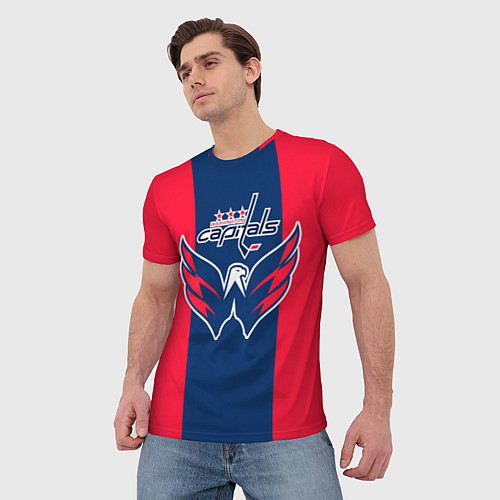 Мужская футболка Вашингтон КэпиталзWashington Capitals / 3D-принт – фото 3