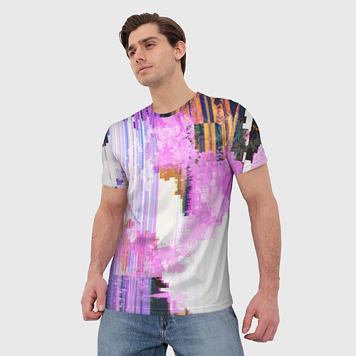 Мужская футболка Glitch art Fashion trend / 3D-принт – фото 3