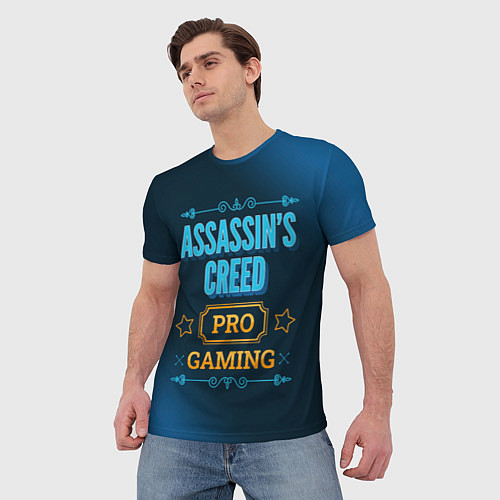 Мужская футболка Игра Assassins Creed: PRO Gaming / 3D-принт – фото 3