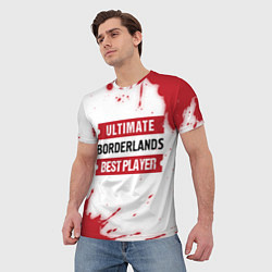 Футболка мужская Borderlands: красные таблички Best Player и Ultima, цвет: 3D-принт — фото 2