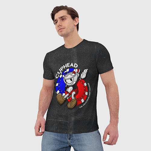 Мужская футболка Персонаж Cuphead / 3D-принт – фото 3
