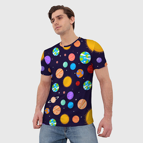 Мужская футболка Солнечная Система Планет / 3D-принт – фото 3
