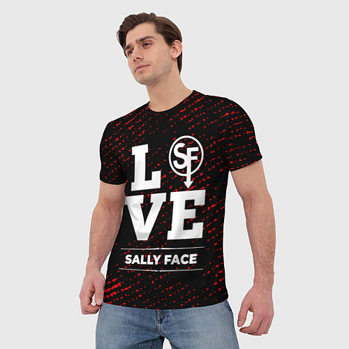 Мужская футболка Sally Face Love Классика / 3D-принт – фото 3