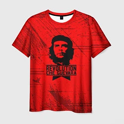 Футболка мужская Че Гевара - на красном фоне, цвет: 3D-принт