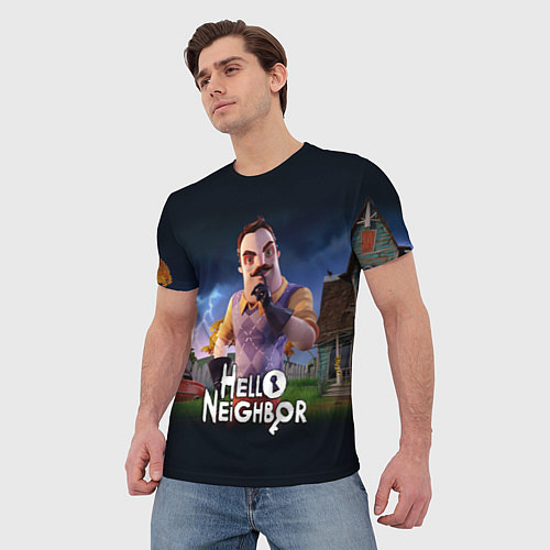 Мужская футболка Hello Neighbor игра Привет сосед / 3D-принт – фото 3