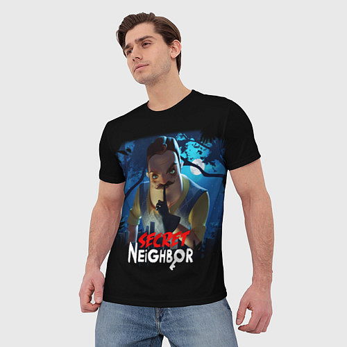 Мужская футболка Secret Neighbor / 3D-принт – фото 3