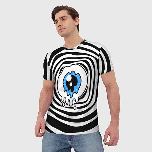 Мужская футболка Глаз-психоделика / 3D-принт – фото 3
