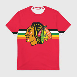 Футболка мужская Чикаго Блэкхокс форма, цвет: 3D-принт