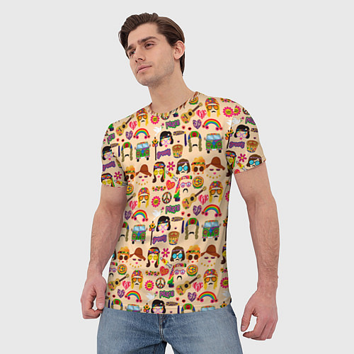 Мужская футболка HIPPIE FASHION / 3D-принт – фото 3